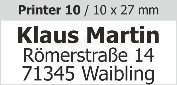 Colop Printer Line 10 Größe