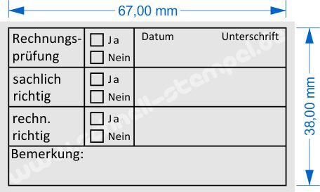 Holzstempel Abdruckmuster Rechnungsprüfung Schlussrechnung