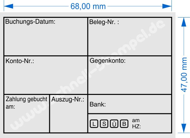 Buchenholzstempel Kontierung Buchung