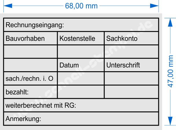 Holzstempel Abdruckmuster Rechnungsprüfung Bauvorhaben