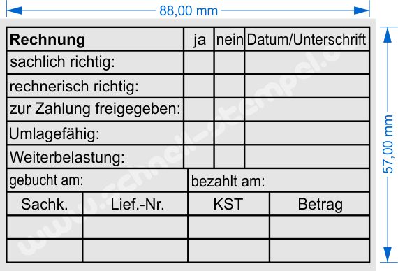 Holzstempel Abdruckmuster Kontierungsstempel Umlagefähig