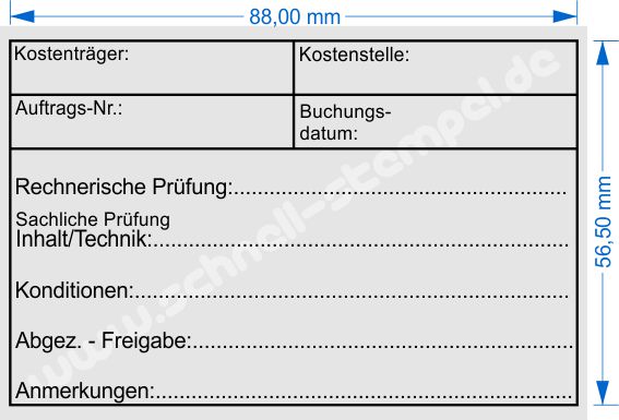 Holzstempel Abdruckmuster Kostenträger Kostenstelle