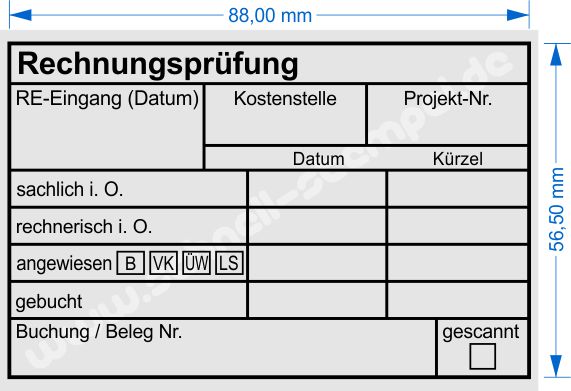 Stempel Musterabdruck Rechnungsprüfung