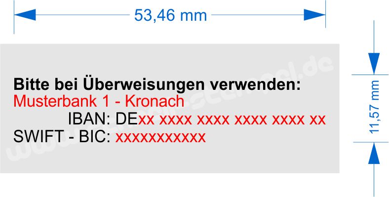 Stempel Neue Bankverbindung Bitte bei Überweisung neues Konto verwenden
