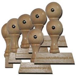 Holzstempel von 10 mm Länge bis 60 mm Breite