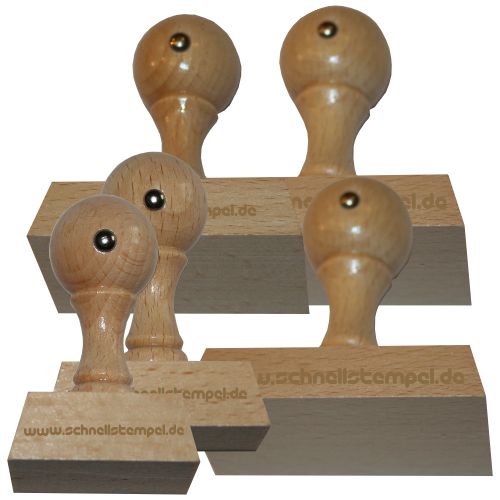 Holzstempel von 40 mm Länge bis 80 mm Breite