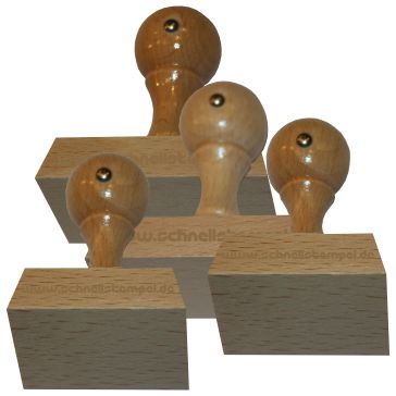 Holzstempel von 45 mm Länge bis 70 mm Breite