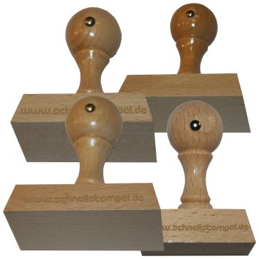 Holzstempel von 60 mm Länge bis 100 mm Breite