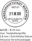 Trodat Printy 46125 mit Textplatte und verstellbaren Datum individuell gestalten Abdruckgrösse Rund 25 mm