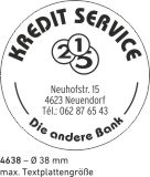 Trodat Printy 4638 mit Textplatte individuell gestalten Abdruckgrösse Rund 38 mm