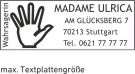 Trodat Mobile Printy 9411 Musterabdruck Trodat Printy 9411 mit Textplatte und individuell gestalten Abdruckgrösse 38 x 14 mm