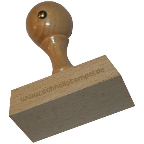 Stempel aus Buchenholz Größe 50 x 70 mm Rechnungsprüfung Bauvorhaben