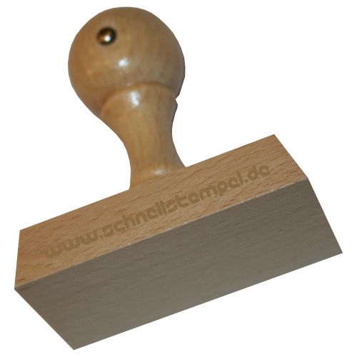 Stempel aus Buchenholz Größe 60 x 90 mm Kostenstelle Auftragsnummer