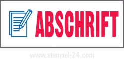 Stempel ABSCHRIFT