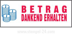 Stempel BETRAG DANKEND ERHALTEN