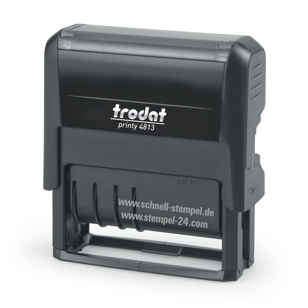 Trodat Printy 4813 Datumstempel Datum Links und Individueller Text Rechts