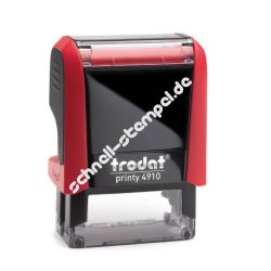 Stempel Trodat Printy 4910 Feuerrot Textstempel Abdruckgroesse max. 26 x 9 mm 