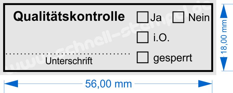 Abdruckmuster Trodat Printy 4913 Qualitätskontrolle