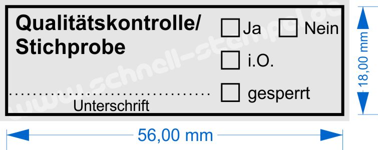 Abdruckmuster Trodat Printy 4913 Qualitätskontrolle/Stichprobe