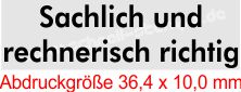 Stempel Sachlich und rechnerisch richtig