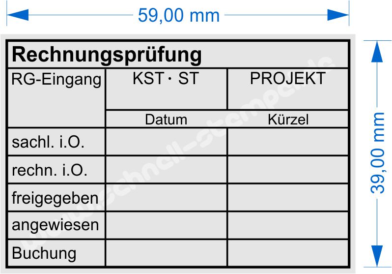 Musterstempel Rechnungsprüfung Buchung