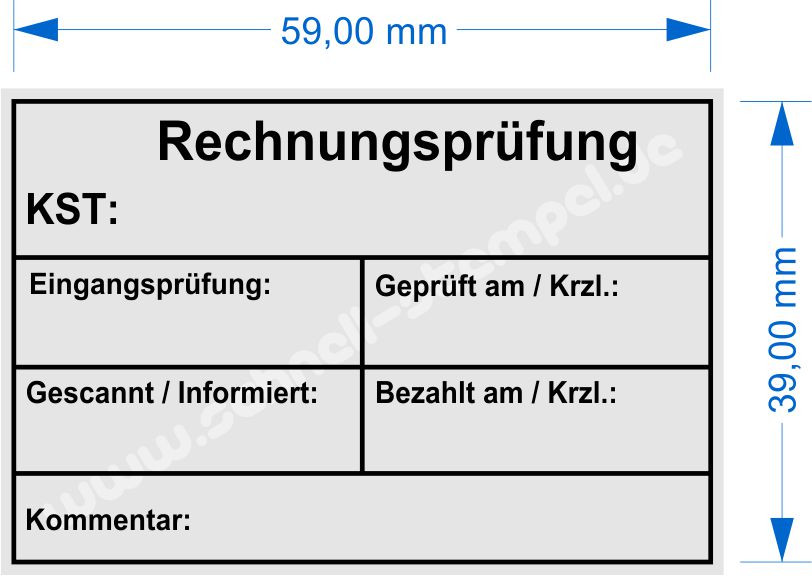 Abdruck Stempel Rechnungsprüfung Kostenstelle