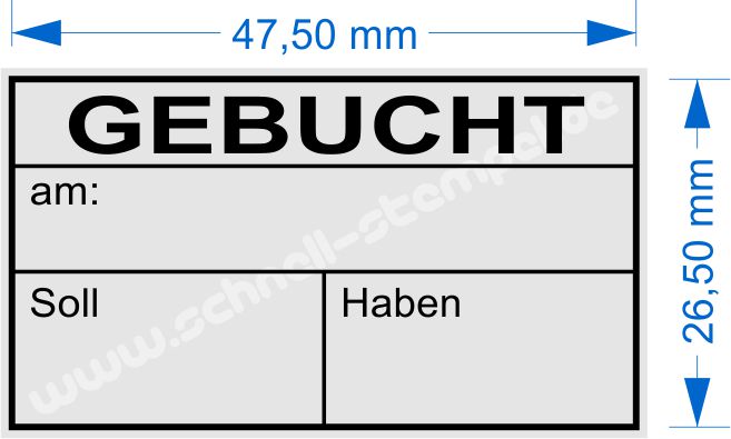 Abdruckmuster Kontierungsstempel Gebucht am Soll Haben