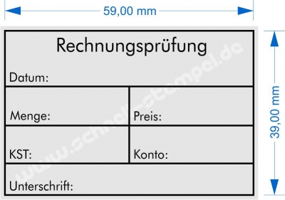 Kontierungstempel Rechnungsprüfung Menge Preis Kostenstelle 5274