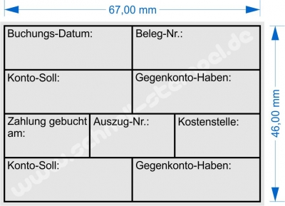 Kontierungsstempel Buchung Datum Gegenkonto Kostenstelle • Trodat 5208