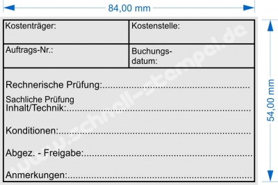 Buchungsstempel Kostenträger Kostenstelle 5211