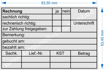 Buchungsstempel Rechnung zur Zahlung freigegeben 5211