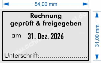 5460 Trodat Professional Rechnung geprüft und freigegeben Unterschrift