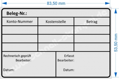 Kontierungsstempel Belegnummer erfasst 5211