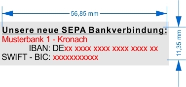 4913 Trodat Printy SEPA Stempel für 1. Bankverbindung
