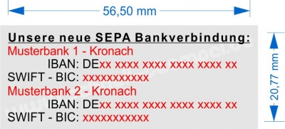 4913 Trodat Printy SEPA Stempel für 2. Bankverbindungen