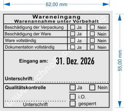 54110 Trodat Warenannahme unter Vorbehalt Dokumentation