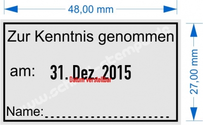 5440 Trodat Zur Kenntnis genommen