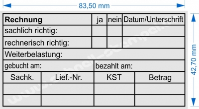 Stempel Rechnung Weiterbelastung gebucht 5211