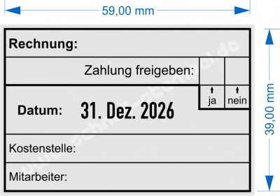 5474 Trodat Kontierungsstempel Kostenstelle Mitarbeiter Zahlung freigegeben