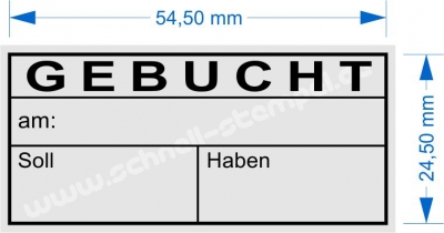 Stempel Gebucht am Soll Haben 5204