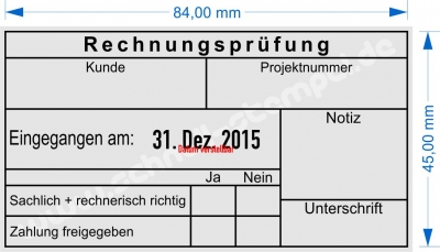 Buchungsstempel Rechnungsprüfung Notiz 54110