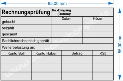 5211 Trodat Stempel Professional Rechnungsprüfung Kostenstelle Datum