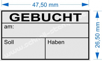 4929 Trodat Printy Gebucht am Soll Haben