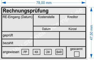 Holzstempel 50x80 Rechnungsprüfung Kreditor