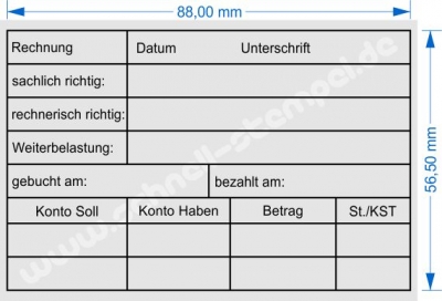 Holzstempel 60x90 Kontierungsstempel Soll Haben Konto