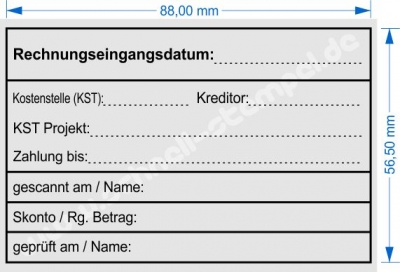 Holzstempel 60x90 Rechnungseingangsdatum