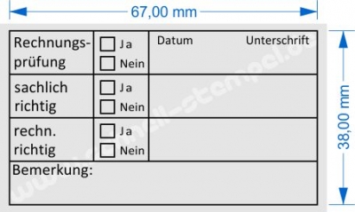 Holzstempel 40x70 Buchhaltungsstempel Rechnungsprüfung