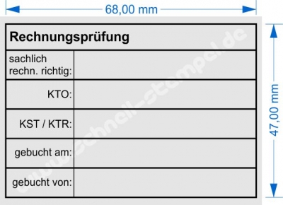 Holzstempel 50x70 Rechnungsprüfung sachlich rechnerisch