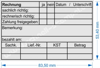 Rechnungsstempel sachlich rechnerisch richtig freigegeben 5211