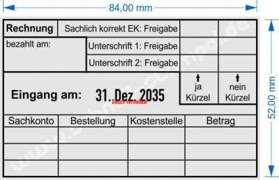 54110 Trodat Professional Rechnungskontrolle Einkauf Sachkonto Bestellung Kostenstelle Betrag